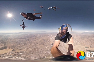 全景360°VR视频：跳伞飞翼挑战极限VR全景视频下载