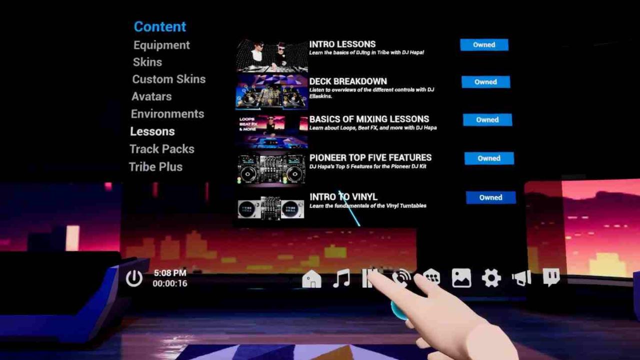 Oculus Quest 游戏《DJ打碟模拟器》TribeXR DJ School | DJ in VR